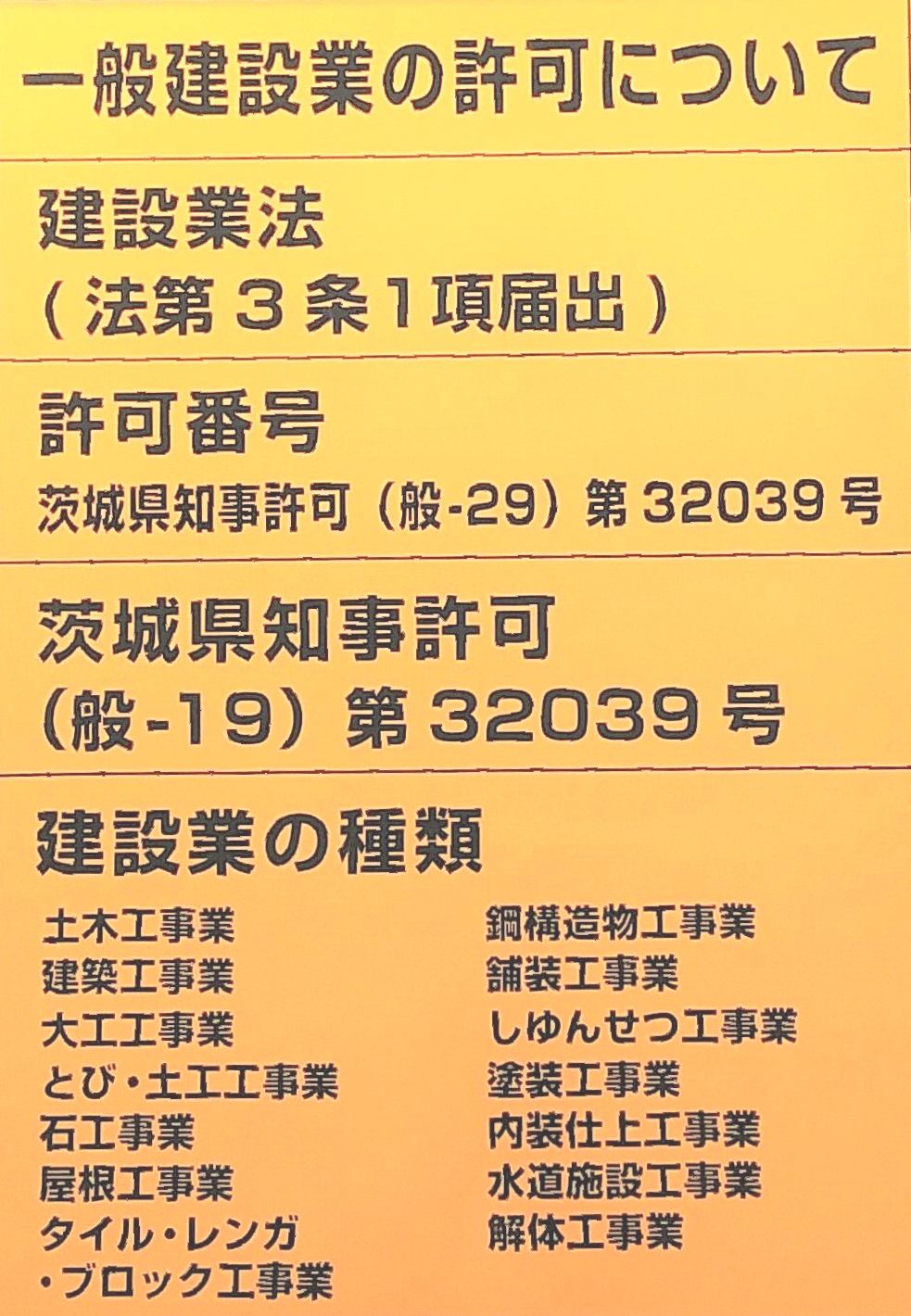 産業廃棄物収集運搬業許可証